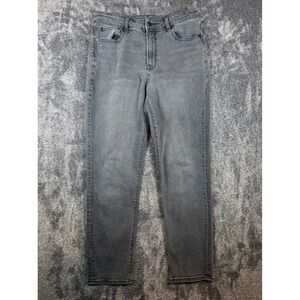 American Eagle Mom Jean Gray High Waisted Stretch Denim Size 8 Regular